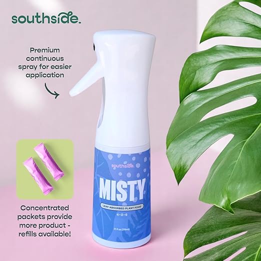Southside Misty Fertilizer Spray - Leaf-Absorbed Plant Food - Use Year-Round - (4-2-6 NPK) Specialized Nutrition for Humidity-Loving Houseplants - 7.1 fl oz (210ml)