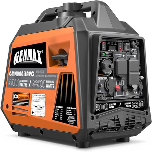 GENMAX Generator，EPA Compliant, Eco-Mode Feature, Ultra Lightweight for Backup Home Use & Camping