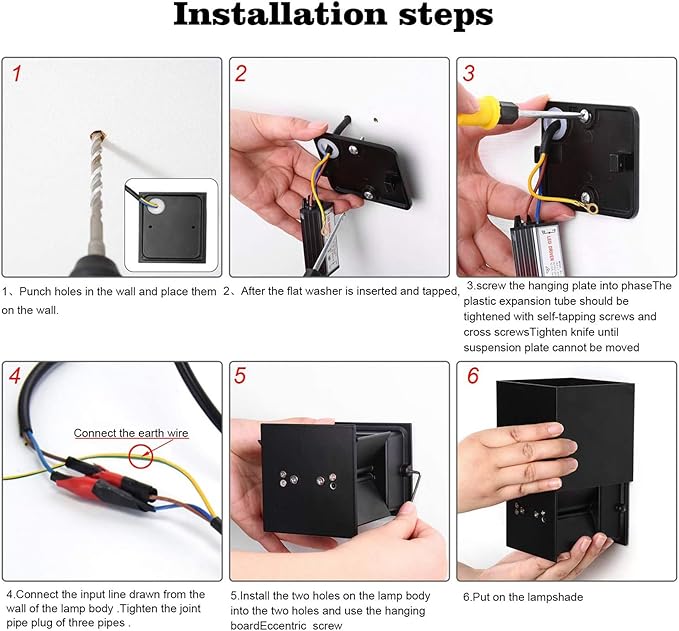 2 PCS 12W Outdoor Sconces Wall Lights LED Exterior/Interior Up and Down Lights IP65 Waterproof Modern Outdoor Lighting Fixtures Square Aluminum Exterior Wall Mount Light White 4000K Natural Lights