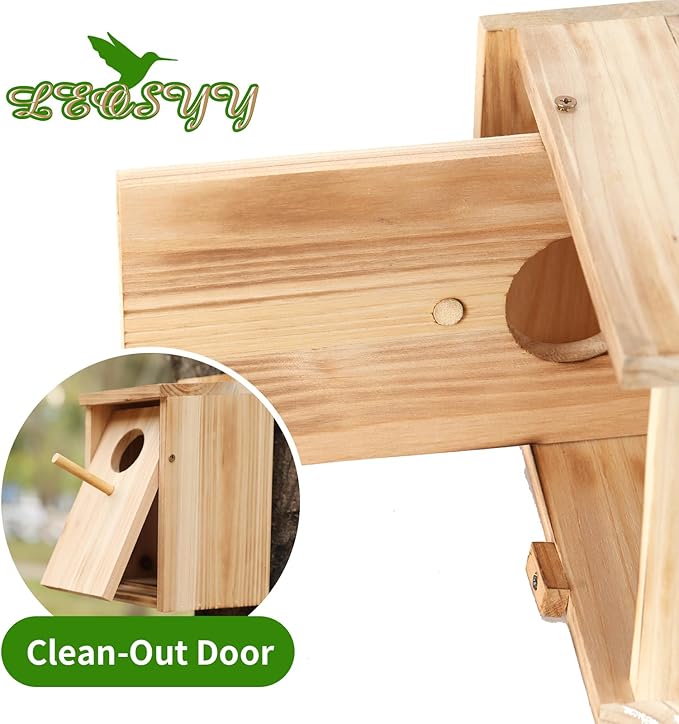 2 Pack Bird Houses for Outside, Hummingbird House Outdoor, Birdhouse kit,Bluebird Finch Swallow Wren Chickadee