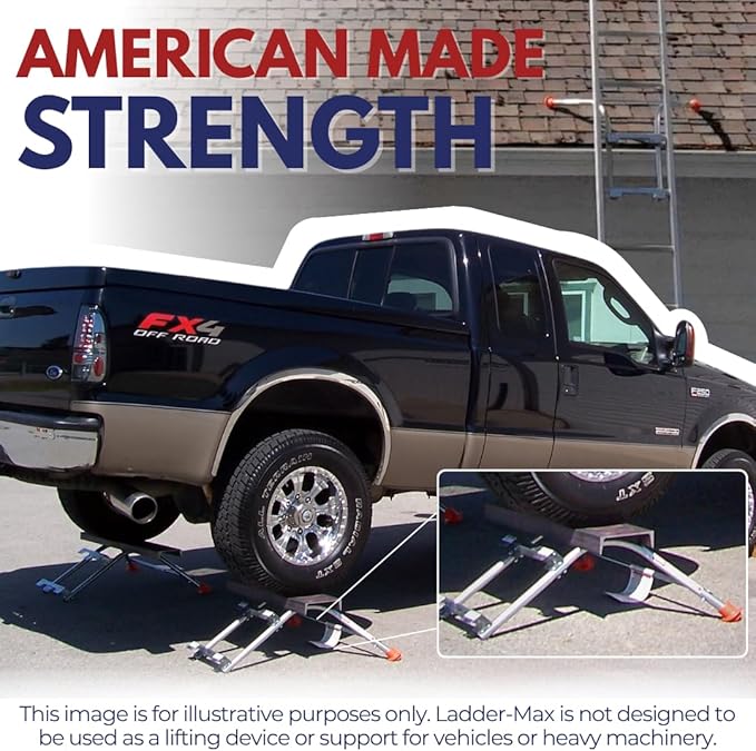 Stabilizer - Extension Ladder Stabilizer for Roof and Wall - Gutter Protector Attachment Hooks to and fits Most Ladders - Stability and Safety - Heavy Duty Ladder Standoff Tool