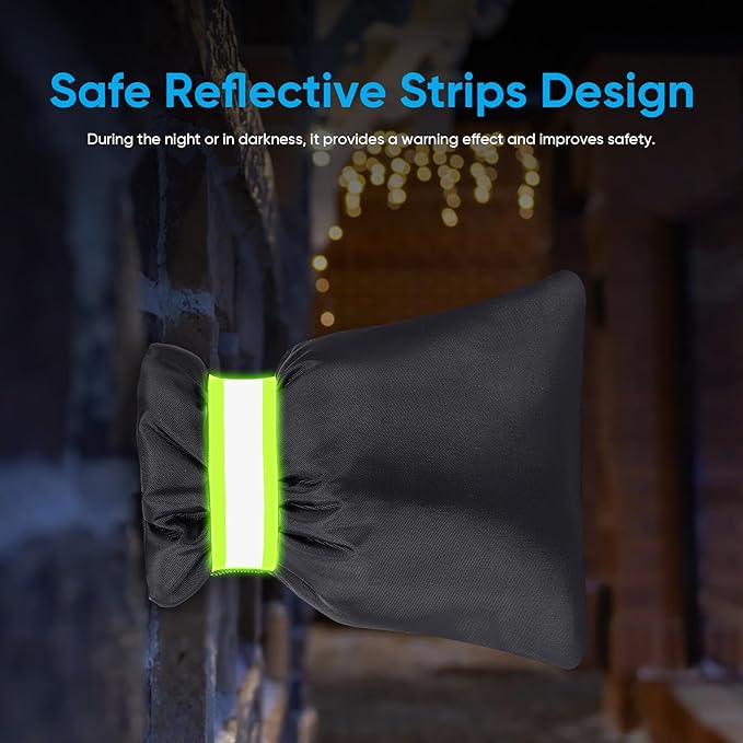 2Pack Outdoor Faucet Covers for Winter - Pro 6.7" W x 8.3" H Outdoor Water Faucet Cover Socks for Winter Freeze Protection Pipe Insulation Reusable Waterproof Insulated Spigot backflow Cover,Black