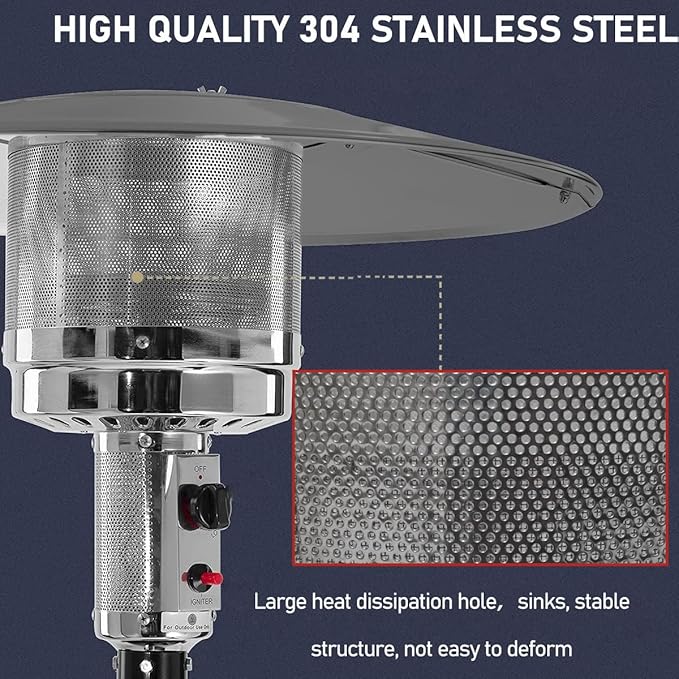 Patio Heater Burner Net Cover Outdoor Heater Replacement Parts Emitter Screen Stainless Steel Safety Heating Net Fittings Applied To Most Gas Patio Heater 10 3/4"Diameter