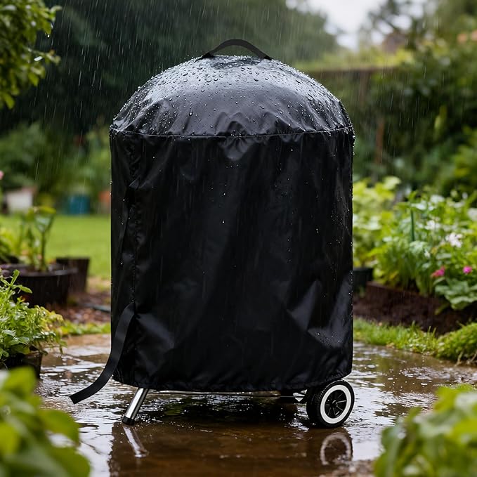 LBTING Grill Cover, 26-inch Heavy Duty 300D Oxford Waterproof Windproof UV Resistant BBQ Gas Grill Cover for Outdoor Barbecue Fit Most Brands Weber, Brinkmann, Char Broil, Holland