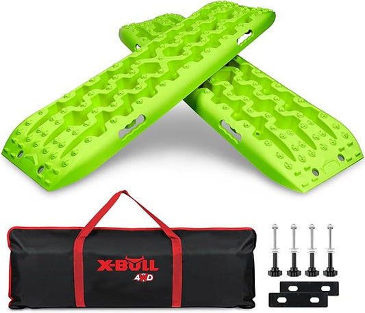 X-BULL New Recovery Traction Tracks Sand Mud Snow Track Tire Ladder 4WD (Peak Green,3gen)
