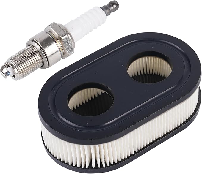 593260 Air Filter and Spark Plug for 4247 5432 5432k 09P00 09P702 550E 500EX 550EX 625 575EX Series Lawn Mower Engine compatible with Troy-Bilt TB110 TB115 TB200 TB230 TB330 TB370 Lawn Mower