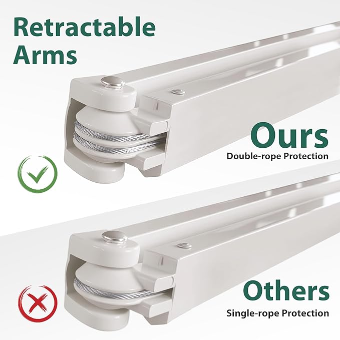 MCombo 13.2x7.8 Feet Manual Retractable Patio Door Window Awning Sunshade Shelter Outdoor Canopy,1308 (Grey, 13.2'(L) x 7.8'(W))