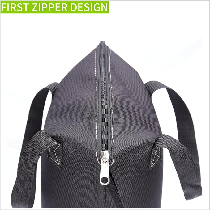 160 LBS Extra Large Sand Bags for Canopy Legs (Without Sand), Zipper Top Sandbags for Weight Set of 4 (Black)