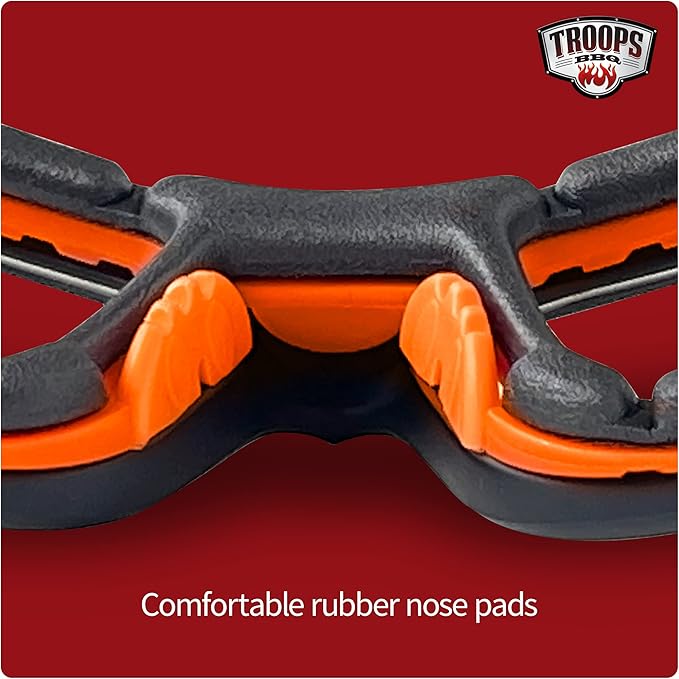 TROOPS BBQ Grilling Goggles Anti-Fog Tear-Free Anti-Scratch Eye Heat Protection Safety Glasses