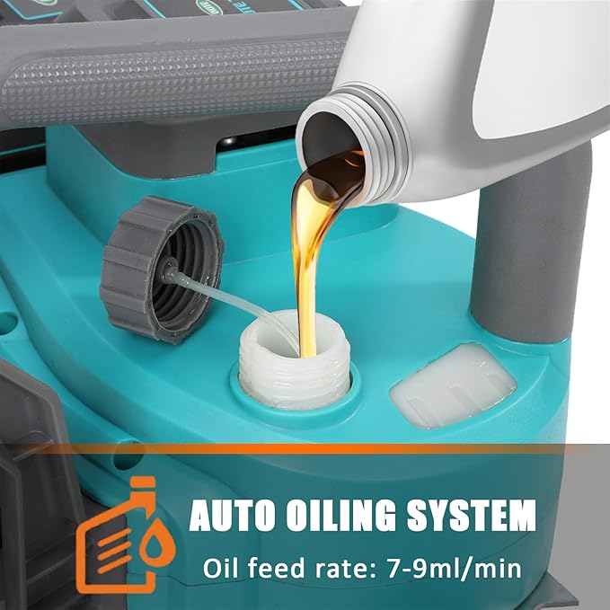 16-Inch Electric Chainsaw Cordless, Battery Powered Chainsaw with Brushless Motor, 2 * 20V DC 4Ah Batteries and Charger, Automatic Chain Refueling for Wood Cutting And Tree Trimming