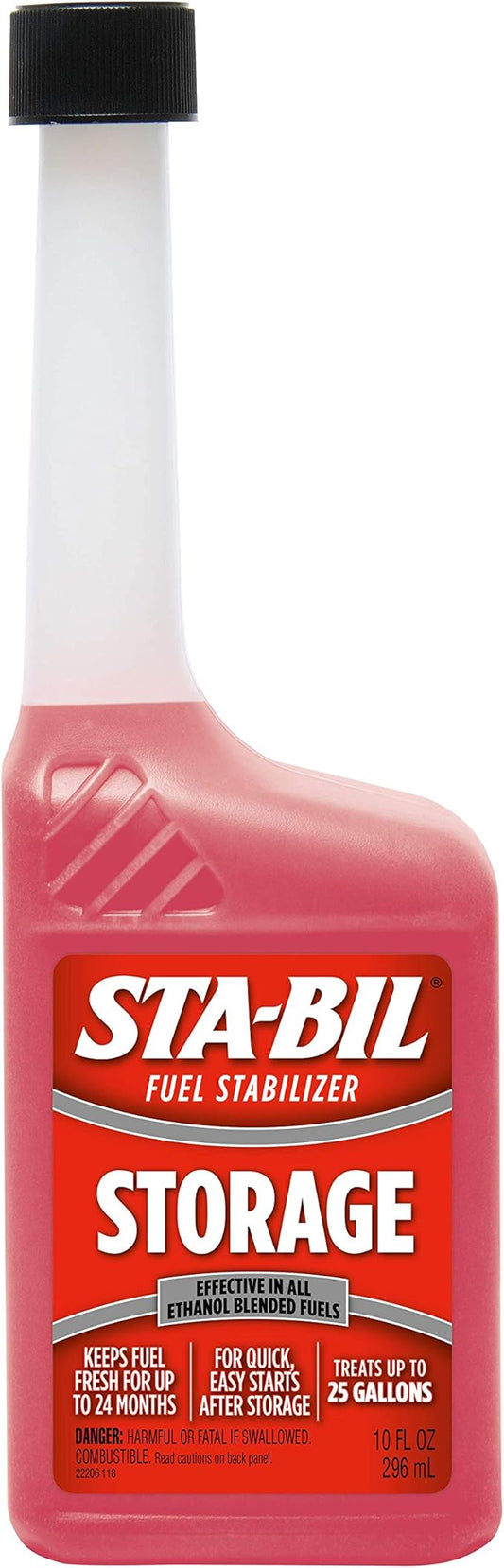 STA-BIL Storage Fuel Stabilizer, Keeps Fuel Fresh for 24 Months, Prevents Corrosion, Gasoline Treatment Additive that Protects System, Gas Stabilizer for Storage, 10 oz. (12 Pack)
