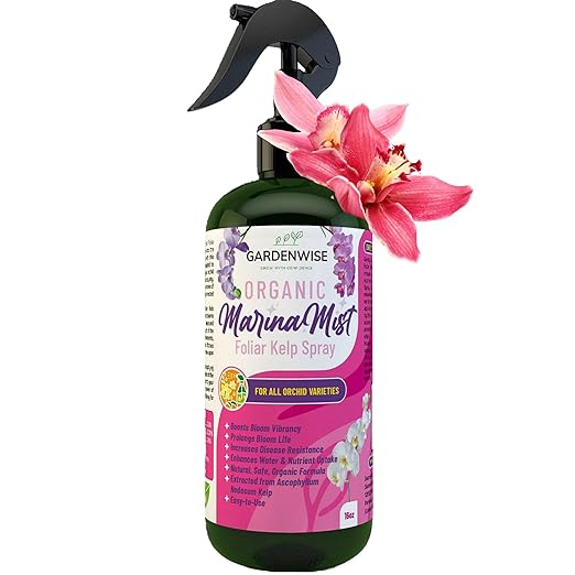 Marina Mist Orchid Fertilizer for Blooming - Orchid Plant Food Mist - Liquid Seaweed Extract for Plants - Orchid Care - Abono para Orquideas (16 oz)
