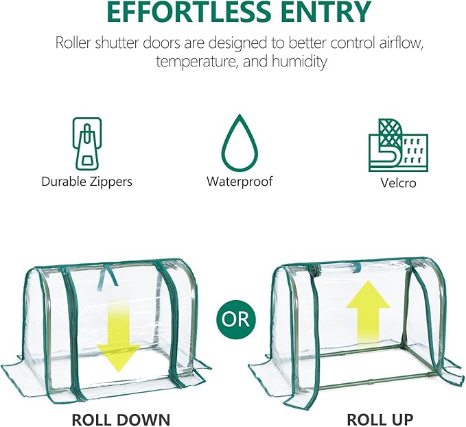 Mini Indoor Greenhouse Tabletop Garden Nursery Plant Cover Tent Humidity Domes for Home Gardening Germination and Seedling Propagation - 23x12x16.5 Inches