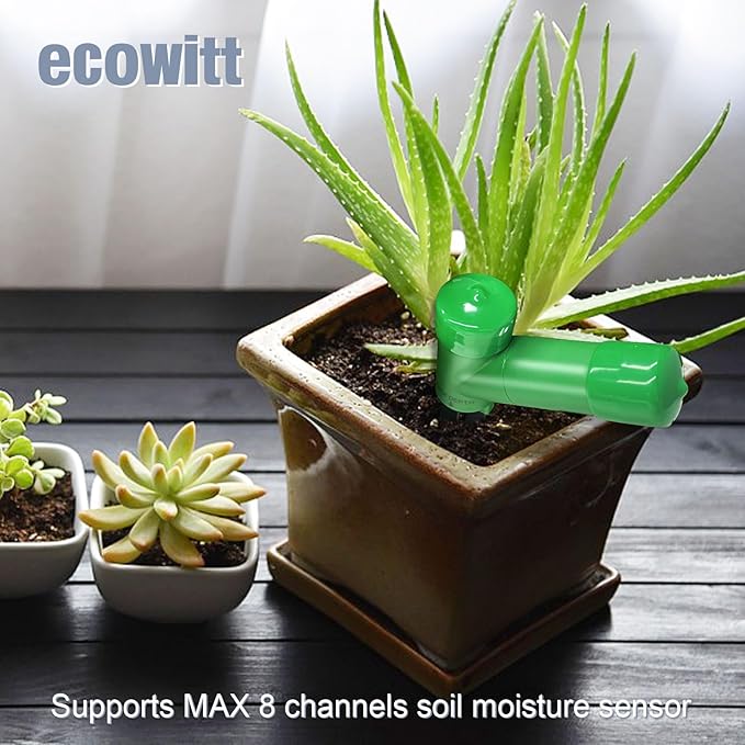 ECOWITT GW1206 Soil Moisture Tester Kit, Includes GW1200 IoT Wi-Fi Gateway and WH51 Soil Moisture Sensor, 915 MHz