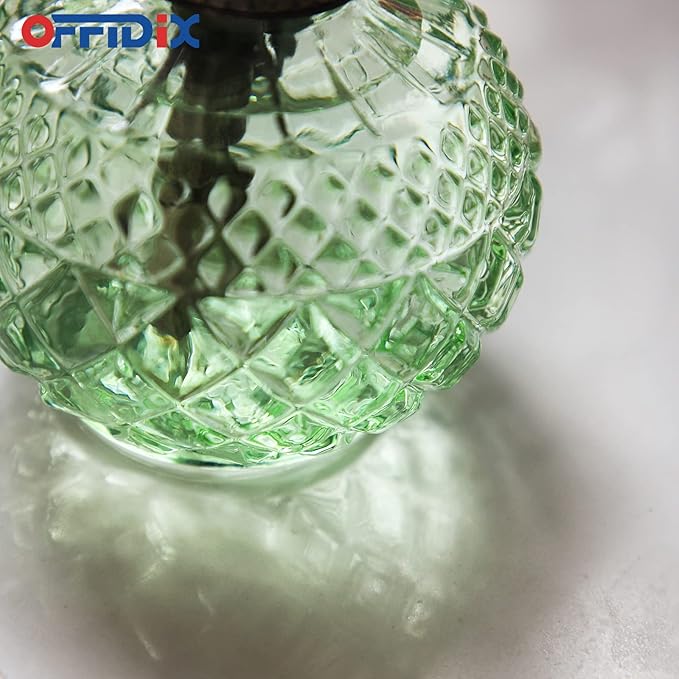 OFFIDIX Plant Mister, Mister Spray Bottle for Plants,Glass Spray Bottles with Plastic Bronze Plastic Top Pump,300ML Small Watering Can for Gardening, Cleaning (Light Green)