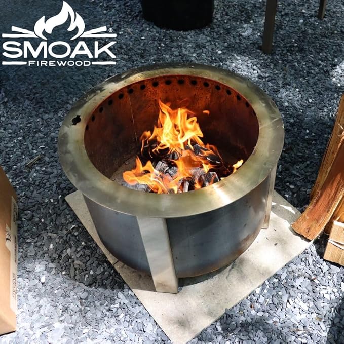 Smoak Firewood 12inch Length Premium Cooking Wood & Firewood Logs - Used for Grills, Smokers, Pizza ovens, stoves, firepits or fireplaces - USDA Certified Kiln Dried Cherry - 12inch Pieces (36-41lbs)