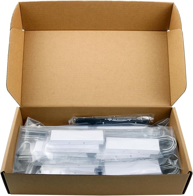 Plant Labels Metal Stainless Steel Garden Plant Markers Weatherproof Garden Stake Tag Plant Tags with Pen for Outdoor Seedling Flower Herb Vegetable Greenhouse(30 Pack) (White)