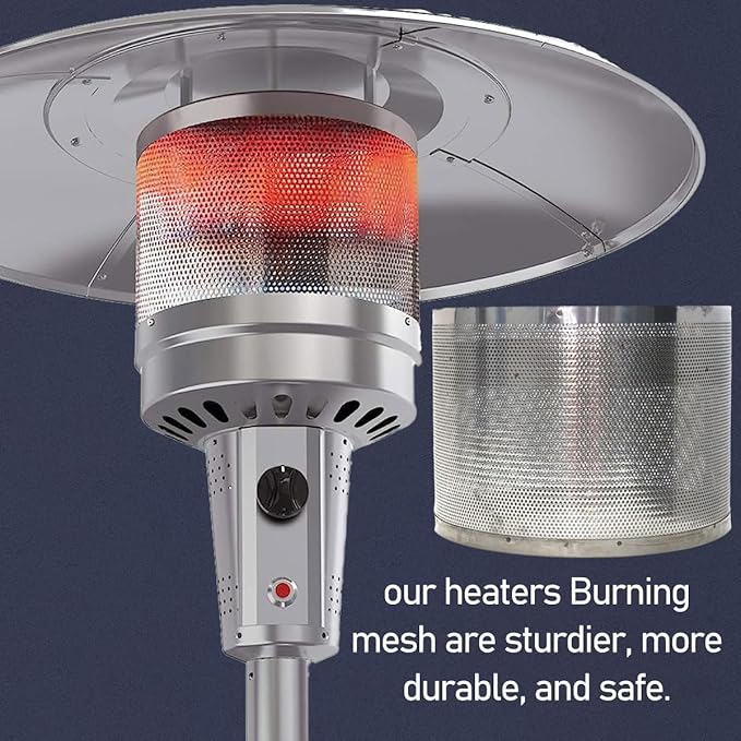 Patio Heater Burner Net Cover Outdoor Heater Replacement Parts Emitter Screen Stainless Steel Safety Heating Net Fittings Applied To Most Gas Patio Heater 10 3/4"Diameter