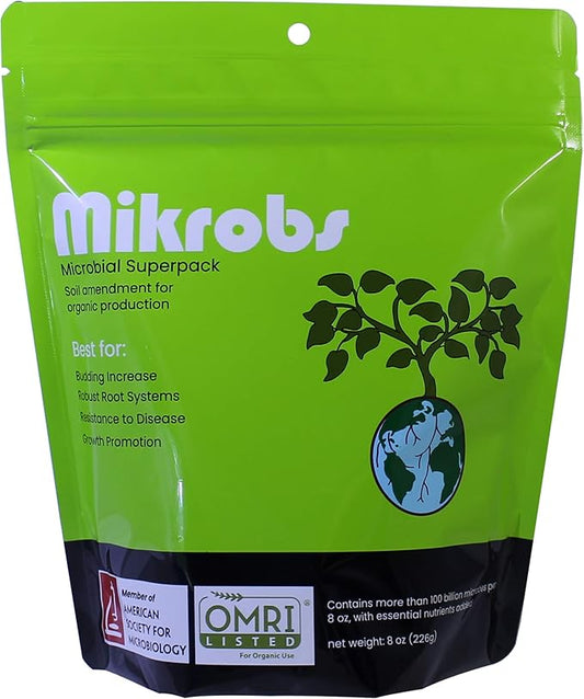 Mikrobs - Microbial Superpack for Living Soil. Revitalize Plants (8 Oz)