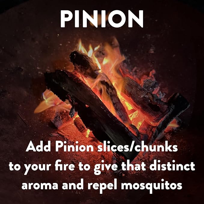 19 LB. Campfire Wood Bundle, Juniper, Pinion, Mesquite & Fatwood Firestarter Sticks by Billy Buckskin Co., 1 Click Fire to Light, Split Seasoned Firewood Logs for Bonfire, Campfire, Fire Pit, Grilling