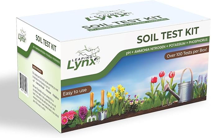 Complete Garden Soil Test Kit – Easy to Use Sensitive Soil Tester for Garden Nutrients, Soil pH Tester, Nitrogen, Phosphorous, & Potassium – Soil Testing Kit for Gardening – Lab at Your Fingertips