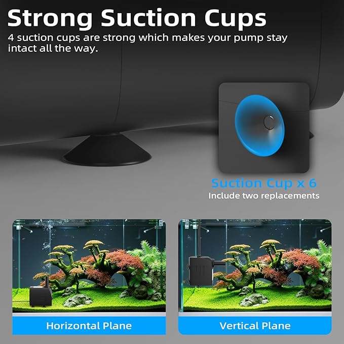 160GPH Submersible Water Pump(600L/H, 10W), waatoos Durable Outdoor Fountain Pump with 4.9 ft Tubing for Aquariums, Fish Tank, Pond Fountain, Statuary, Hydroponics, Water Feature, Indoor Fountains