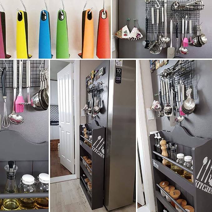 16 Pack 4.7 Inches Extra Large S Shape Hooks Heavy-Duty Metal Hanging Hooks Apply Kitchenware Bathroom Utensils Plants Towels Gardening Multiple uses Tools (Silver)