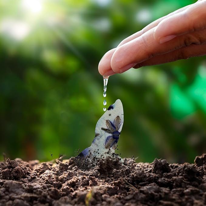 24pcs Hummingbird Seed Paper – Plantable Seed Paper Embedded with Wildflower Seeds for Funeral, Memorial & Other Milestone Celebrations (Purple)