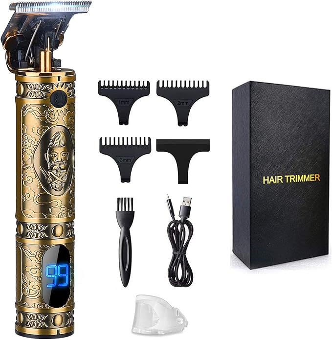 Suttik Hair Clippers for Men, Professional Hair & Beard Trimmer for Men, T-Blade Hair Edgers Clippers, Gold Knight Close-Cutting Trimmers, Cordless Clippers for Hair Cutting