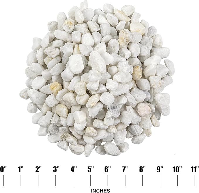 MSI Decorative Tumbled White Pebbles, 0.25 inch - 0.75 inch, 40 lb. Bag