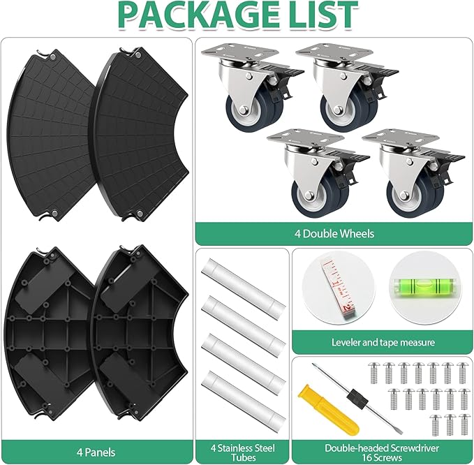 VANCASTLE Plant Caddy with Lockable Wheels Heavy Duty 450lbs Capacity, 15-22 Inch Adjustable Plant Stand with Wheels Rolling base, Plant Dolly for Flower Pot Mover Indoor Outdoor, Black, 1 Pack