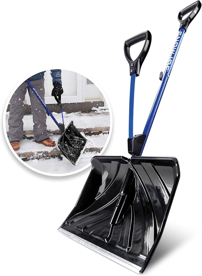 Snow Joe 20-Inch Snow Shovel with Assist Handle, Heavy Duty Shovels, Shovelution, Blue, SJ-SHLV20