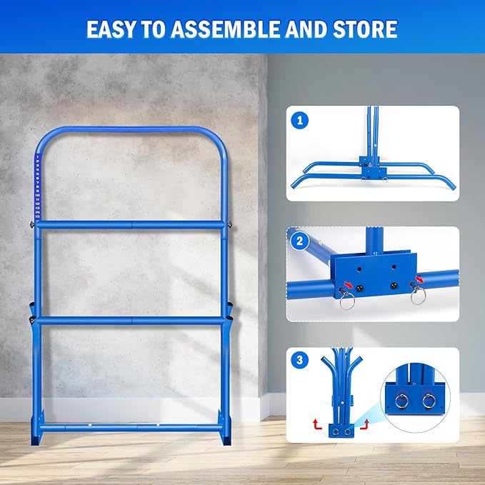 2PCS Ladder Toss Ball Game Set with Score Tracker, Portable Foldable Metal Frame & Stable Tripod Base with Carry Bag for Indoor/Outdoor Backyard, Camping, Yard, Beach, Lawn