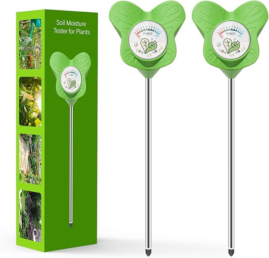 UNIWA Soil Moisture Meter, Plant Water Meter for House Plants and Indoor Potted Plants, Soil Moisture Monitor for Garden, Farm, and Lawn Plant Care, No Battery Needed- 2pack