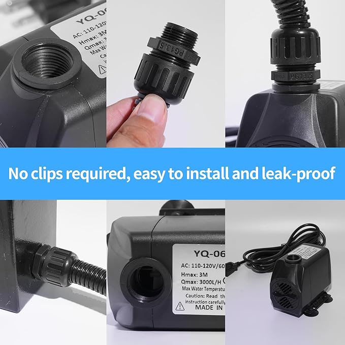 16 Inch Pond Waterfall Spillway Kit with 800GPH Pump, Waterfall for Pond Up to 5000 Gallon Pools, Waterfall Spillways for Garden, Pond, Patio Water Feature, Spillway for Outdoor Waterfall