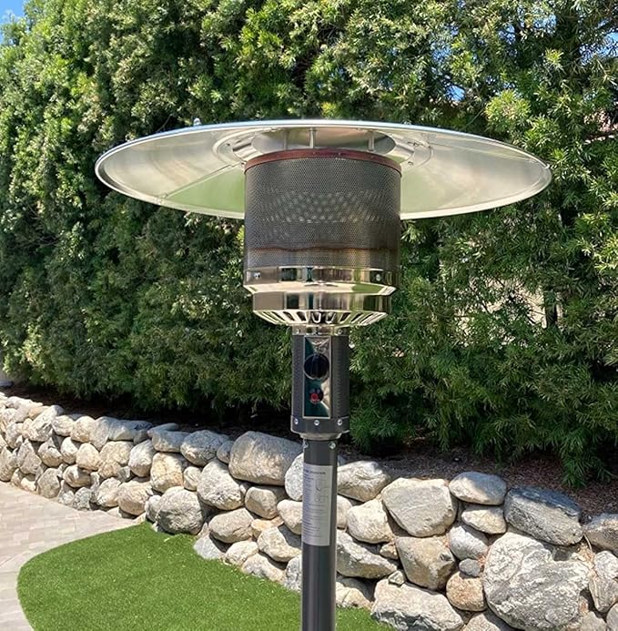 Patio Heater Reflector Shield, Propane Outdoor Heaters Replacement Part Reflector Shield Top Dome Acssories for Outdoor Heaters Dome 33 Inch Round (3-Hole Mount) (Reflector Shield)