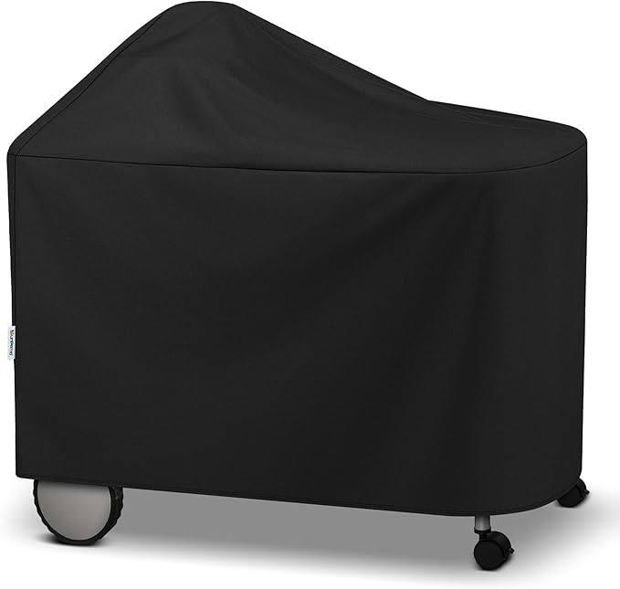 SunPatio Outdoor Waterproof Grill Cover Compatible for Weber 22 Inch Performer Premium Deluxe, RecTeq, Char-Griller Grills, Compared to Weber 7152, Heavy Duty Weather Resistant Charcoal BBQ Cover