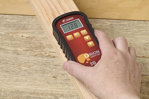 Orion® 910 Pinless Wood Moisture Meter Kit by Wagner Meters | Accurate, Non-Damaging, Deep Depth Lumber Moisture Measurement, On-site Calibration (Standard Calibrator)