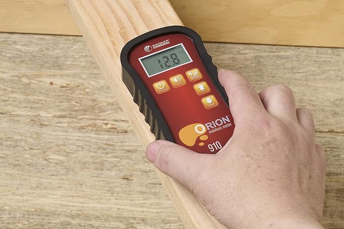 Orion® 910 Pinless Wood Moisture Meter Kit by Wagner Meters | Accurate, Non-Damaging, Deep Depth Lumber Measurement, On-site Calibration (Traceable Calibrator - NIST)