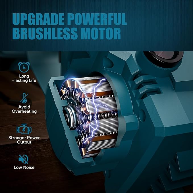 Mini Chainsaw Cordless 6 Inch & 8 Inch for Makita 18V Battery, Brushless Handheld Chain Saw with Oiler Electric Chainsaw for Garden Courtyard Tree Branch Wood Cutting (Battery NOT Included)