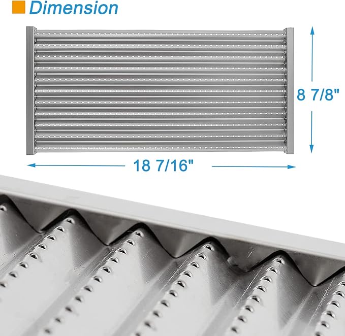 18 7/16" Stamped Stainless Steel Replacement Emitter for Charbroil Commercial Tru-Infrared Prior to 2015 463246909 463241013 463243911 463241313 463241314 463247109 (3-Pack)