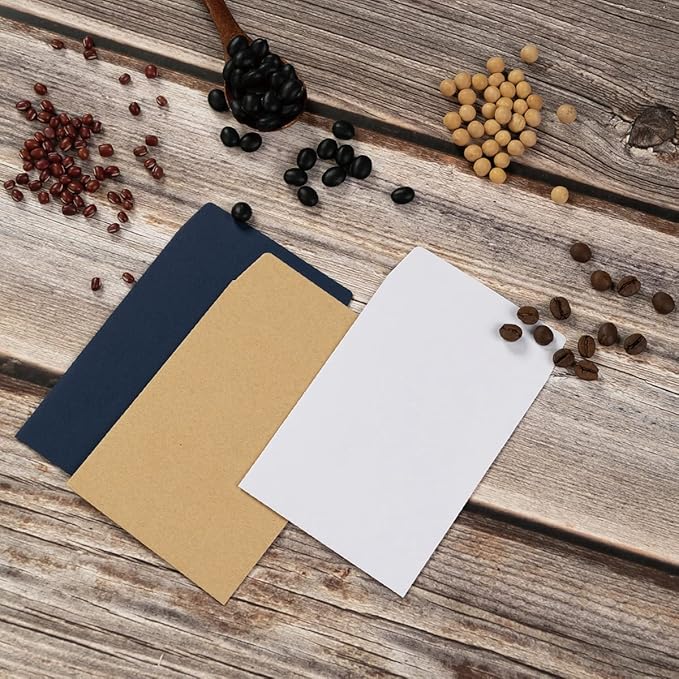 100 Pack Seed Envelopes Self-Adhesive Small Coin Envelopes Seed Storage Packets for Garden, Office or Wedding Gift (Navy Blue, 3 1/4 ×4 1/2 inches)