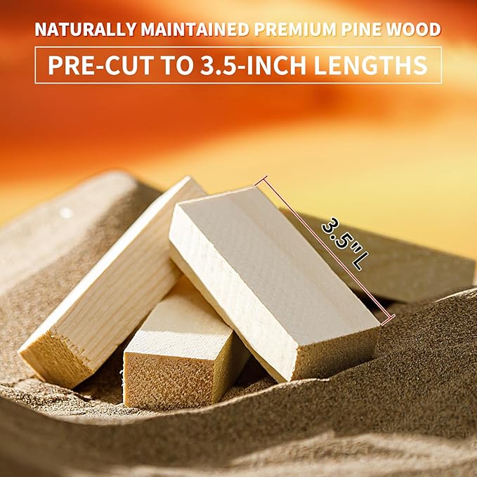 Mini Fire Stick Wood,3.5" Lengths Kiln Dried Pine Small Firewood,Barkless Kindling Fire Logs,Fire Pit Accessories Great for Tabletop Fire Pit,Fireplace,Mini Mesa Wood,12 Lbs