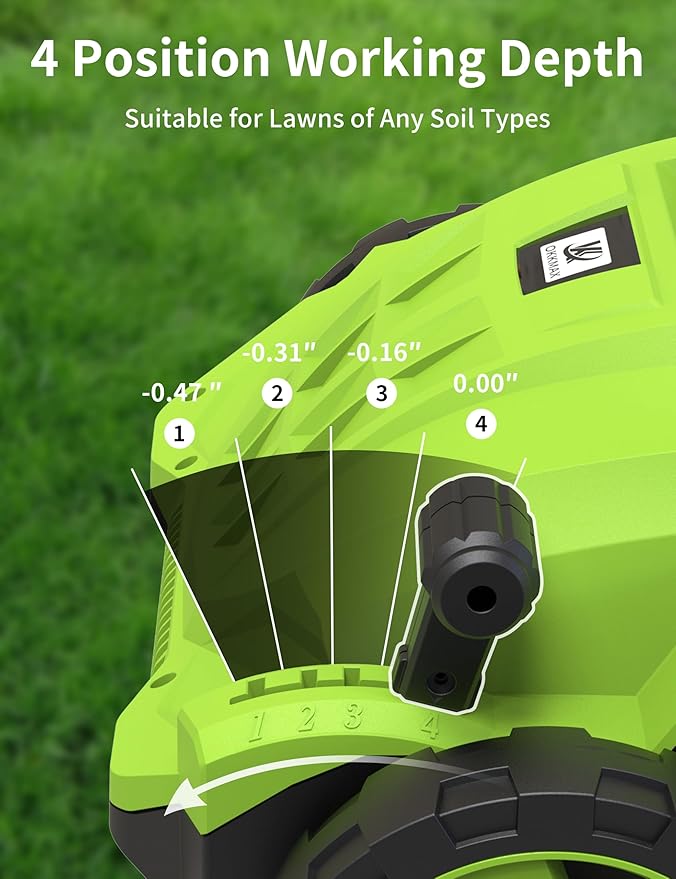 2-in-1 Electric Dethatcher Scarifier, Lawn Dethatcher with Collection Bag, 4-Position Depth Adjustment,13-Inch Working Width, Foldable Handle Design for Easy Carrying and Storage,Thatcher for Lawn