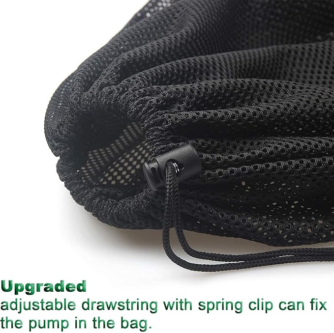2 Pcs 12.2" x 15.9" Pump Barrier Bag, Pond Pump Filter Bag, Black Media Bag Large Pump Mesh Bag for Outdoor Water Ponds Filters (2Pcs-12.2"x 15.9")
