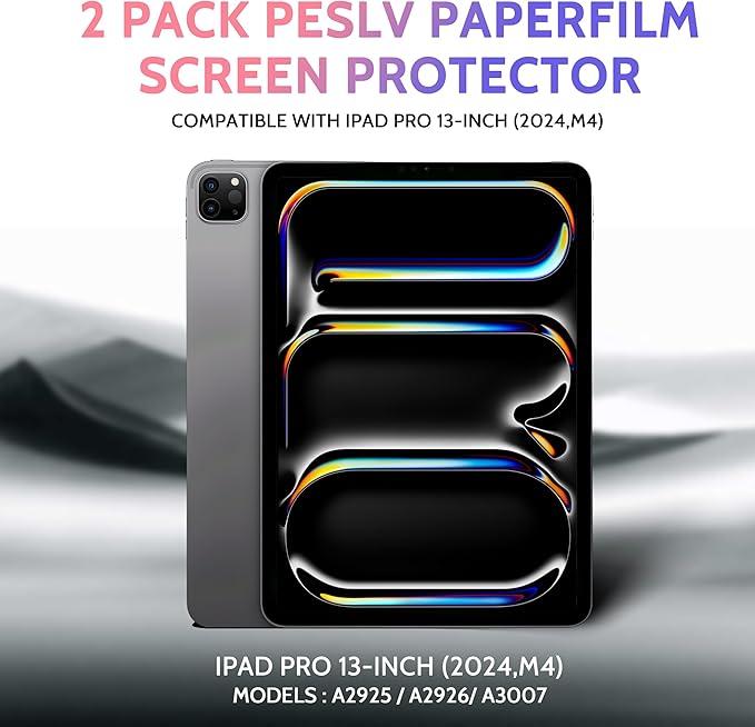 2 Pack Like Paper Screen Protector for iPad Pro 13 Inch 7th (2024, M4), Matte Anti Glare PET Film/Blue Light Filter Eye Protection Cover/Drawing & Writing Feel Like on Paper