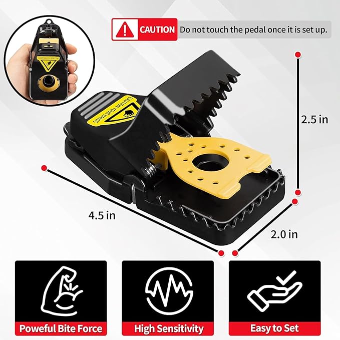 LULUCATCH Mouse Traps Indoor for Home, 60 Pack Snap Traps for Mice, No See Kill Quick-Set Reusable Sanitary Pet Safe Rodent Catcher for Home, Kitchen, Garage, Office