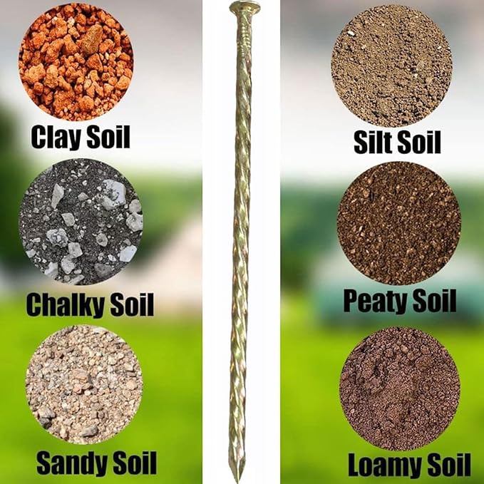 12 Inch Landscape Stakes,Galvanized Metal Garden Stakes,Metal Edging Anchoring Spikes for Artificial Turf, Paver Edging, Weed Barrier, Tent, Camping, Carpentry,（ 20 Pack）