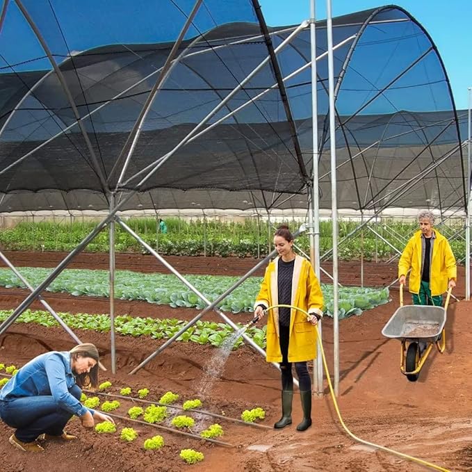 Shade Cloth for Plants Greenhouse, 40-50% Sunblock Shade Sails -for Outdoor Garden Pergola Patio Lawn Plant, Easier to Hang Sun Neting Cover for Kennel Chicken Coop