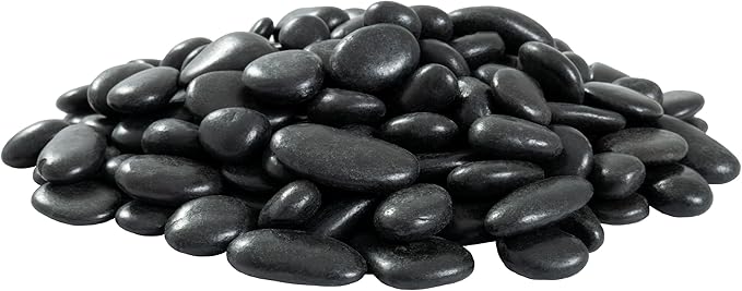 MSI Decorative Polished Black Pebbles, 0.4 inch, 40 lb. Bag (55 Bags/Pallet)